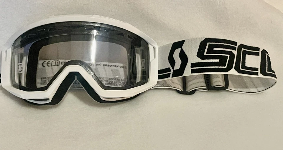Gafas Scott Primal blancas/negras lentes transparentes MX para adultos.    CR YZ KX RM KTM Foto 1 de 1