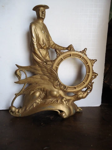 Antique Bronze F&R Spanish American War Sailor & Eagle Clock Housing 1899 Cover