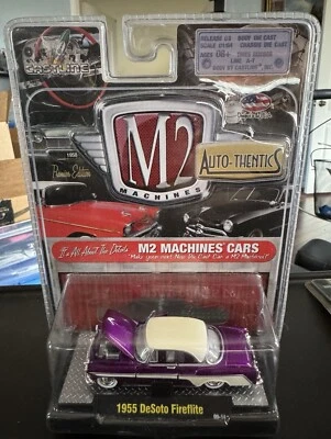 M2 Machines Auto-Thentics 1955 DeSoto Fireflite Purple/White 2008 New - Image 1 of 4
