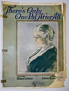There's Only One Pal After All Piano Voice Sheet Music Frost Klickmann 1920 - Picture 1 of 10