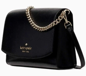 Kate Spade Carson Convertible Crossbody Bag Black Leather WKR00119 NWT $299 - Picture 1 of 5