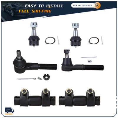 6X Front Tie Rod End Lower Ball Joint Kit For 1992-2002 Ford E-150 Econoline - Image 1 of 4
