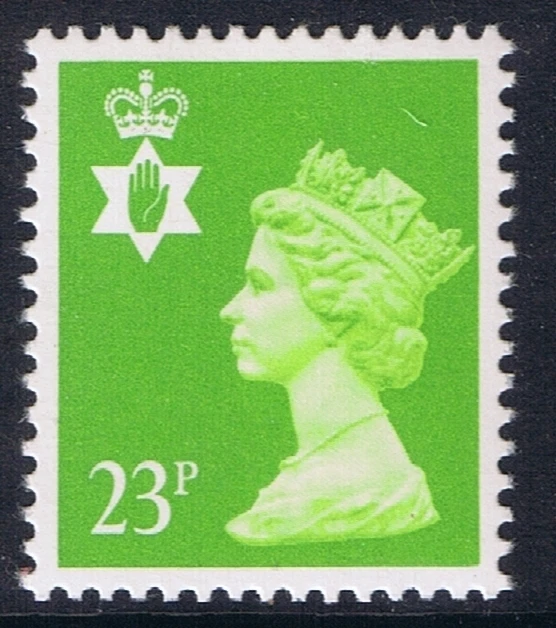 GB SG NI56 MNH MINT Northern Ireland 23p Bright Green PP Regional Stamp  - Image 1 of 1