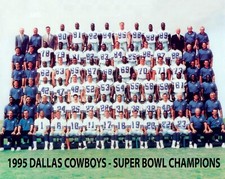 1995 Dallas Cowboys - Superbowl XXX Champions, 8x10 Color Team Photo