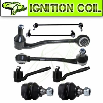 Juego de 8 piezas de brazos de control inferiores delanteros para BMW X5 2000-2003 barras de amarre kit de dirección Foto 1 de 4