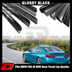2015-2019 Fit For BMW F82 2D Coupe Rear Trunk Boot Lip Spoiler Color Black - Picture 1 of 3