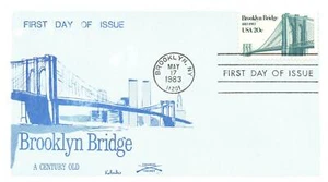 1983 FDC - Brooklyn Bridge, A Century Old - Better Cachet - F25269 - Picture 1 of 2