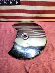 1972-80 Harley-Davidson FLH Electra Glide Chrome 10-inch Front Brake Rotor Cover - Bild 1 von 4
