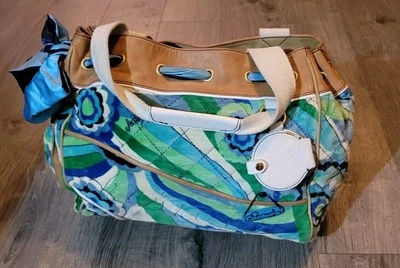 Juicy Couture Daydreamer бархата синий пейсли РЕДКАЯ винтажная сумка с короткими ручками  - Изображение 1 из 4