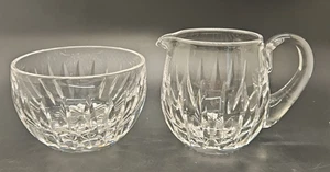 Vintage Stuart Crystal England cut glass Milk Jug & Sugar Bowl Signed - Picture 1 of 7