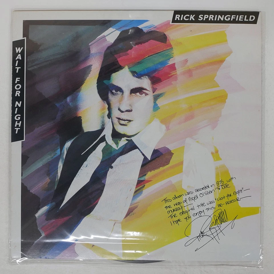 RICK SPRINGFIELD WAIT FOR NIGHT RCA RPL8160 Japan VINYL LP - Image 1 of 1