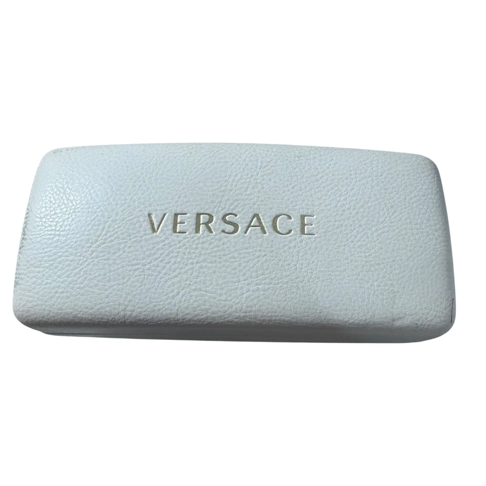 Versace White Leather Sunglasses Case Hard Shell Eyeglass Glasses Holder - Image 1 of 4