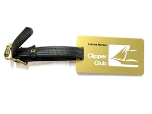 Pan Am Airlines Etiqueta de Equipaje Bolsa de Equipaje Accesorio Clipper Club Banda de Cuero - Imagen 1 de 10