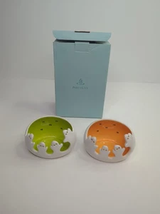 PartyLite 4" Spooky Ghost Tealight Candle Holders Halloween Set of 2 P9778 - Picture 1 of 6
