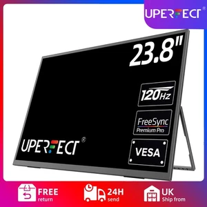 UPERFECT 24" USB-C Portable Monitor 1920x1080 120Hz Display For Raspberry PI PS - Picture 1 of 23