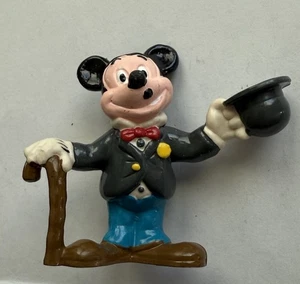Figura de PVC de colección Applause Disney Mickey Mouse como Charlie Chaplin sombrero de copa bastón - Imagen 1 de 9
