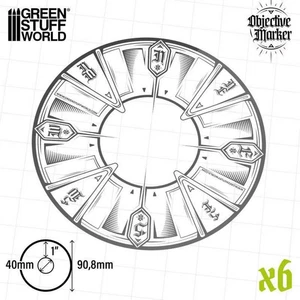 Green Stuff World Clear Objective Marker Kill Team compatible New - Picture 1 of 4