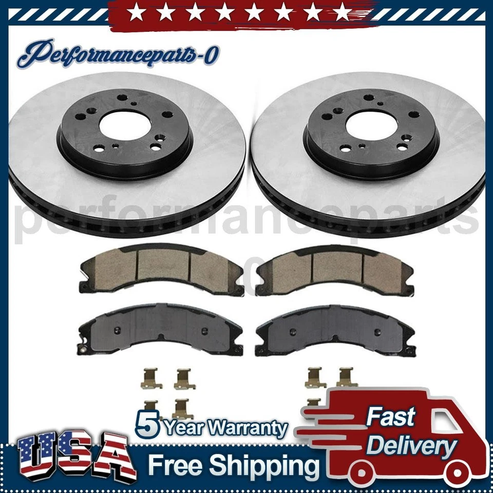 Juego de pastillas de freno de disco delanteras rotor de freno de disco para Nissan Titan XD 2016-2016 Foto 1 de 4