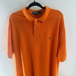 Polo By Ralph Lauren Polo Shirt Orange Black Pony Short Sleeve Size X-Large - Picture 1 of 8