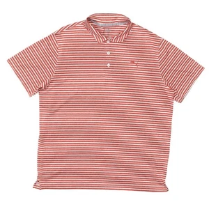 PUMA Men's Size XL Red Striped Short Sleeve Polyester Polo Shirt - Picture 1 of 6