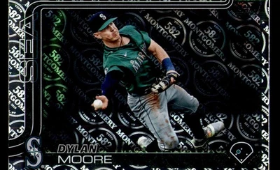 2025 Topps 582 Montgomery Club Parallel 105 Dylan Moore Seattle Mariners - Image 1 of 2