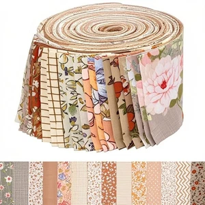 42 Sheets Colorful Precuts Fabric Jelly Rolls Patchwork Fabrics Purse Making - Picture 1 of 12