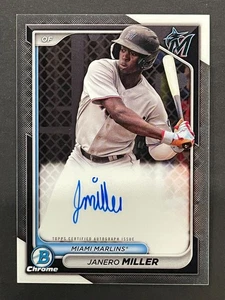 2024 Topps Bowman Chrome Certified Autograph Issue Janero Miller #CPA-JM - Bild 1 von 2