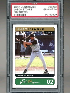 2002 Just Minors - Jason Stokes (RC) Rookie Justifiable Prototype #J02.02 PSA 10 - Picture 1 of 2