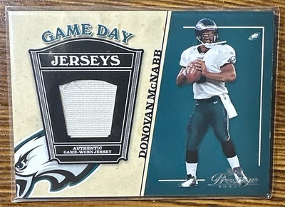2004 Playoff Prestige Donovan McNabb Eagles Game Used  Jerseys Card GJ-9  💥🏈💥 - Image 1 of 4