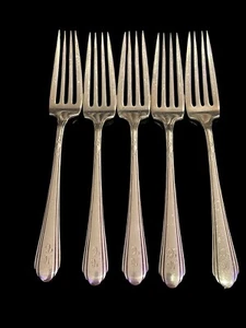 Set di cinque forchette da pranzo in argento sterling in "Lady Diana" di Towle - Foto 1 di 4