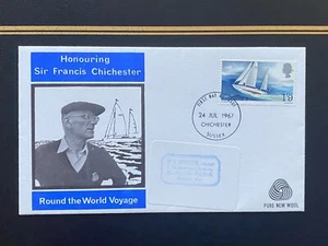 GB 1967 Sir Francis Chichester Gypsy Moth IV, Pure New Wool FDC, Chichester FDI - Picture 1 of 3