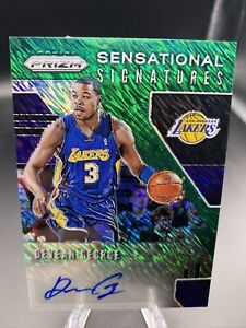 Devean George 2019-20 Panini Prizm Green Shimmer Auto /25 Lakers