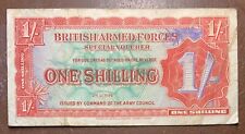 BRITISH ARMED FORCES 1 shilling ND (1948) 2nd series PM18a AVF security strip