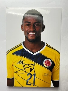 Autograph JACKSON MARTINEZ-40 Caps COLOMBIA-Ex-FC Porto-Chiapas-Guangzhou-signed - Picture 1 of 2