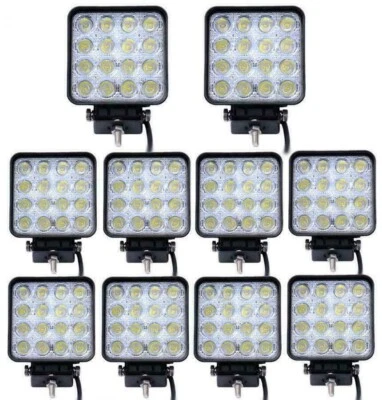 10X 48W WATT LED LUCE FARO 12V  LAMPADA DA LAVORO FARETTO AUTO BARCA CAMION M - Immagine 1 di 4