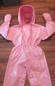 Adult Baby Strampler Overall Catsuit LACK PVC SCHLAFANZUG GUMMI BONDAGE FENSTER - Bild 1 von 7
