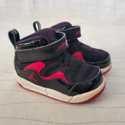 Nike Niño Pequeño Jordan Flight TR 97 Negro Rojo Tenis Zapatos 428829-011 Talla 5C Foto 1 de 4