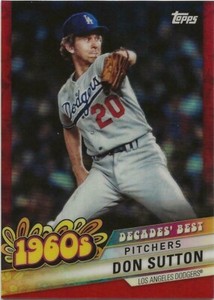 2020 Topps Series 2 DON SUTTON Decades Best CHROME RED REFRACTOR /10 Dodgers #20
