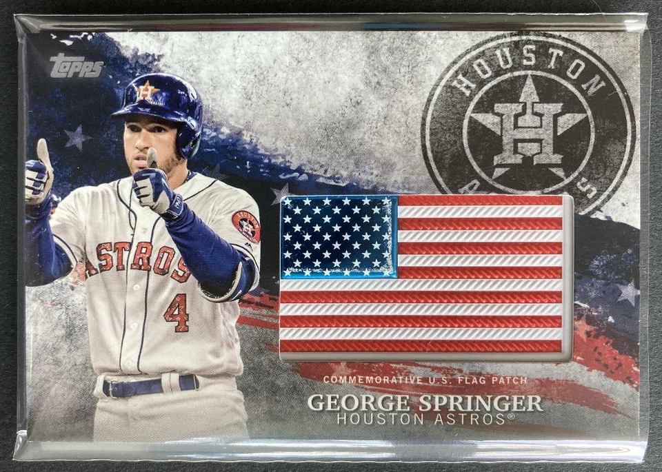 2018 Topps Independance Day U.S. Flag Relics #IDML-GP George Springer - Image 1 of 2