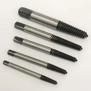 5pc BOLT SCREW REMOVER BROKEN EXTRACTOR KIT EZ EASY OUTS OUT STUD REVERSE THREAD - Bild 1 von 1