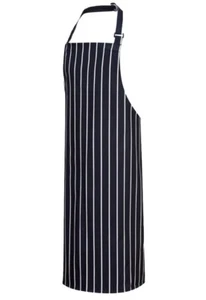 Metzger Streifen Schürze Profi Unisex Koch Gastronomie Küche - Marineblau - Bild 1 von 2