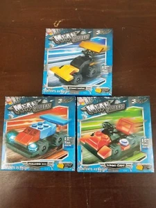 Set of 3 Mean Streets Block Tech building set Cars Red, Blue & Yellow Ages 6-12 - Picture 1 of 4