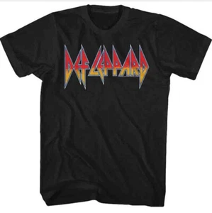 Def Leppard Color Logo Men's T Shirt Rock Music Band Merch - Picture 1 of 6