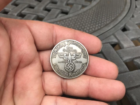 GERMAN WWII Fuhrer kampfspende 1 schilling donation money COMMEMORATIVE COIN Cover