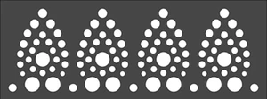 1- 3x8 inch Custom Cut Stencil, (VF-37) Dot Design Border - Picture 1 of 1
