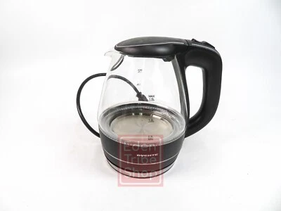Chaleira elétrica OVENTE 1,5L vidro fervura rápida fechamento automático cafeteira - preta - Imagem 1 de 4