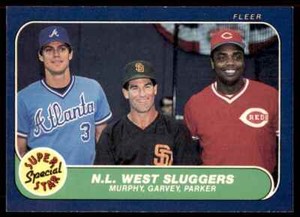 1986 Fleer Dale Murphy/Steve Garvey/Dave Parker b Atlanta Braves #640