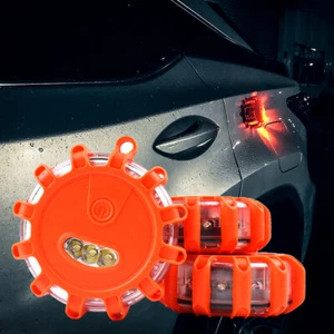 3PCS LED Warning Light Car Amber Lamp Magnetic Flashing Strobe Beacon Emergency - Picture 1 of 11