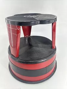 Cramer Kik-Step Steel Step Stool, 16 dia x 14 1/4h, to 300 lb, Red (CRA100143) - Picture 1 of 7