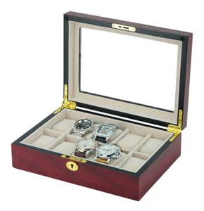 Hand Made Watch Jewelry Display Storage Holder Case Glass Box Organizer Gift 58c - Picture 1 of 12